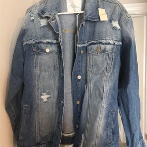 KanCan Blue Distressed Jean Jacket